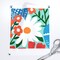 Retro Scandi Floral Botanical Birds Colorful Tulips Daisies Folk Art Scandinavian Midcentury Modern Mcm Blue Red Pink Large Scale Bold Faux Custom Printed Fabric by Spoonflower Various Fabrics by the Yard or Fat Quarter